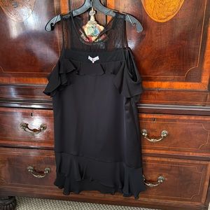 Parker black cold shoulder dress xs nwt